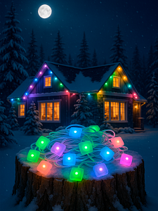 Уличная RGB гирлянда на дом с Bluetooth 45 м Огонёк OG-LDG27